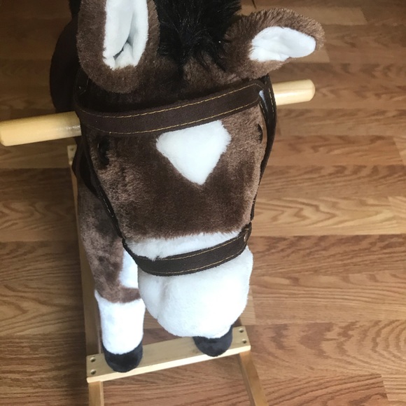 Musical rocking horse brown color for kids - Picture 6 of 6